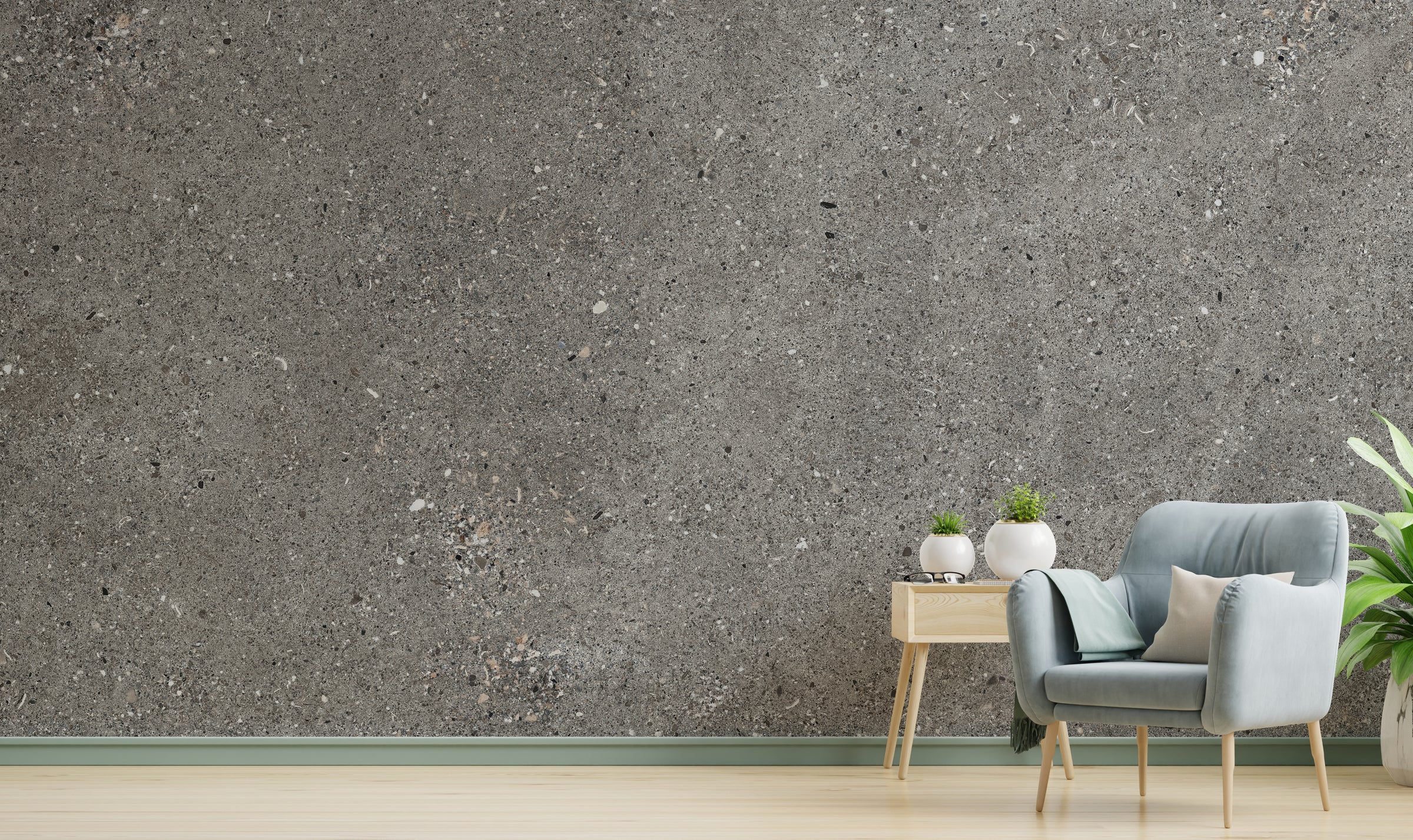 Concrete Peel and Stick Wallpaper | Gray Cement Modern Home Decor