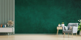 Viridian Green Concrete Wallpaper Peel and Stick Luxurious Living Room Decor