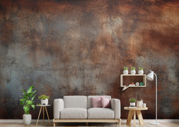 Industrial Rust Brown Gray  Wall Mural | Metal Peel And Stick Wallpaper
