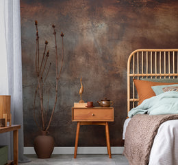 Industrial Rust Brown Gray  Wall Mural | Metal Peel And Stick Wallpaper