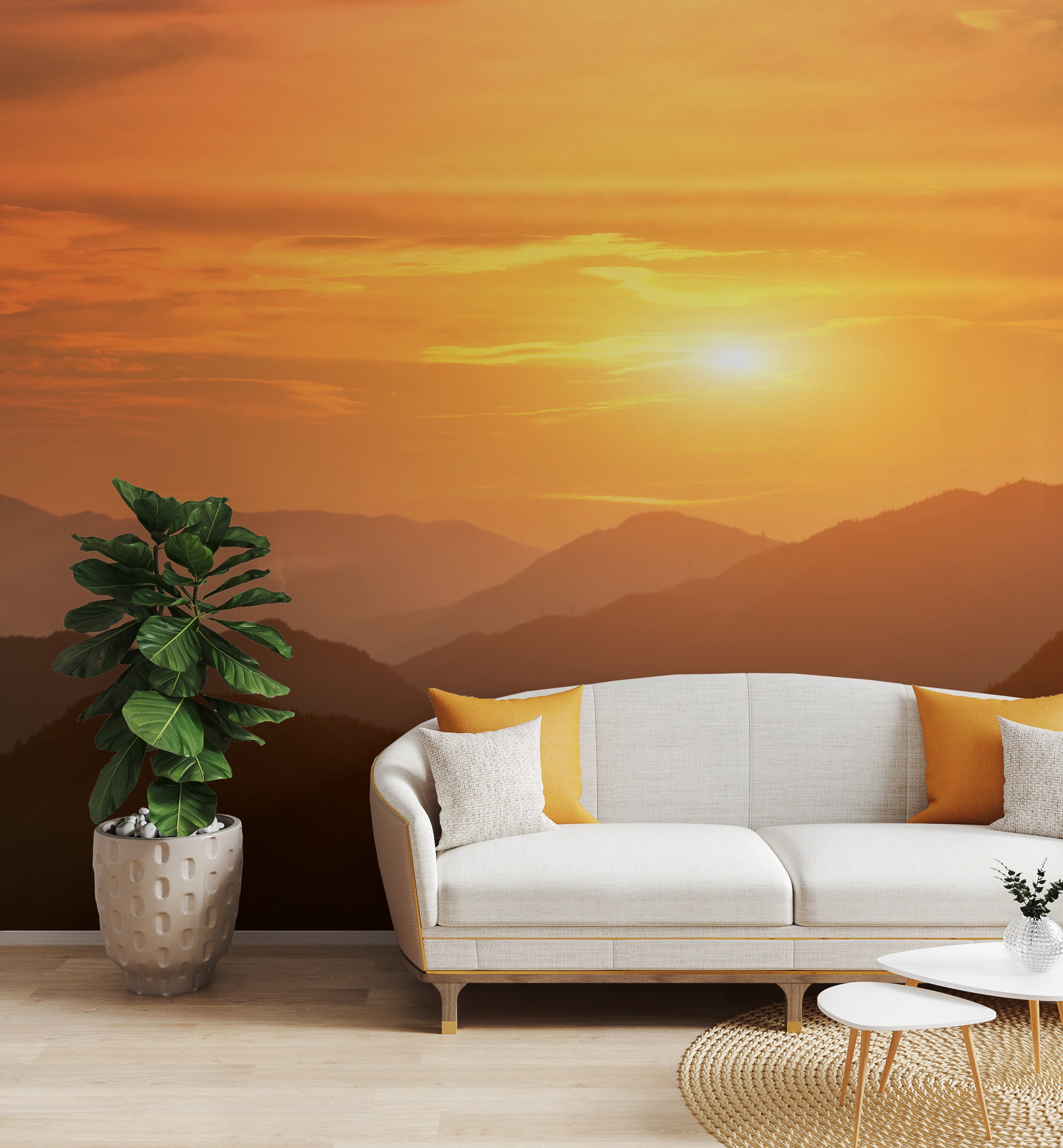 Chasing Sunset Mountain Shadows Landscape Wallpaper