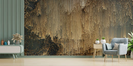 Luxurious Removable Art Deco Golden Lines Wallpaper