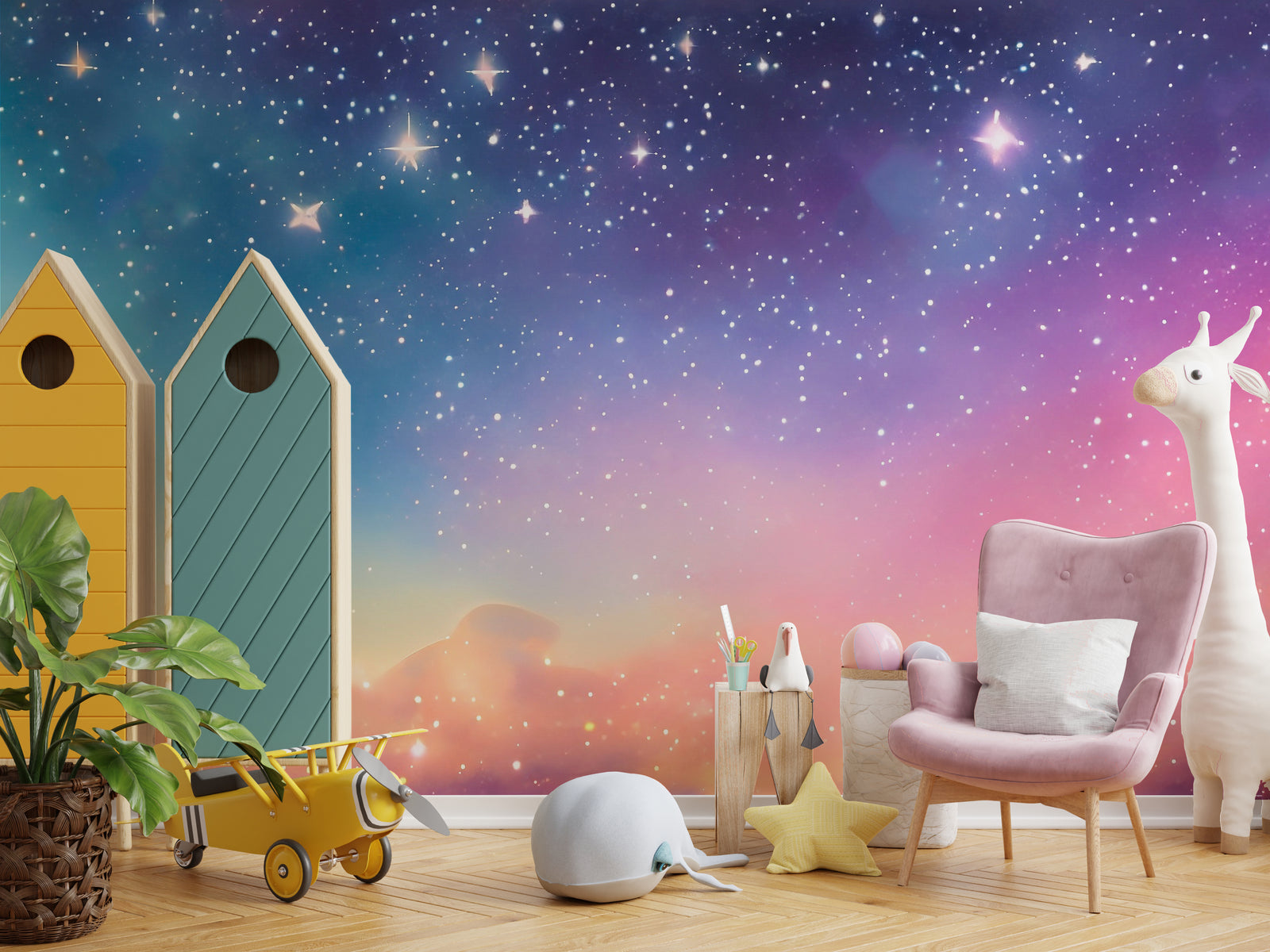Multicolor Nebula Magical Sky Peel Stick Wallpaper