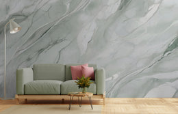 Peel and Stick Marble Wallpaper | Sage Green Living Room Decor