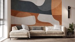 Soft Flow Abstract Wall Mural Yoga Room