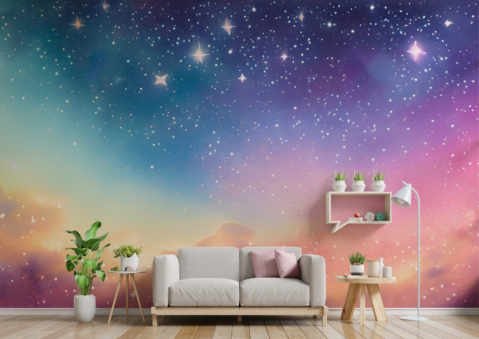 Multicolor Nebula Magical Sky Peel Stick Wallpaper