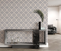 Decorative Moroccan geometry wall design for bedroom or living space