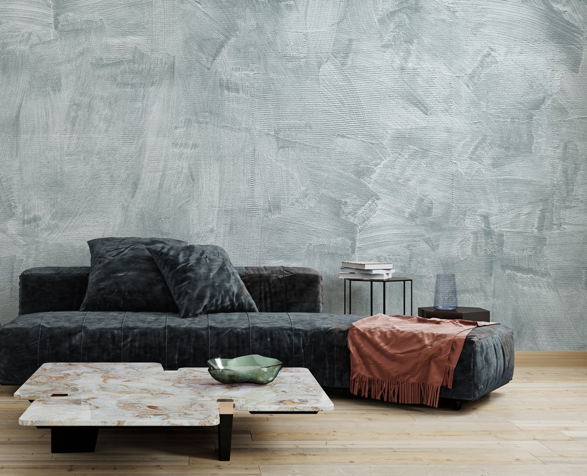 Light Gray Concrete Wall Mural | Contemporary Self Adhesive Wallpaper