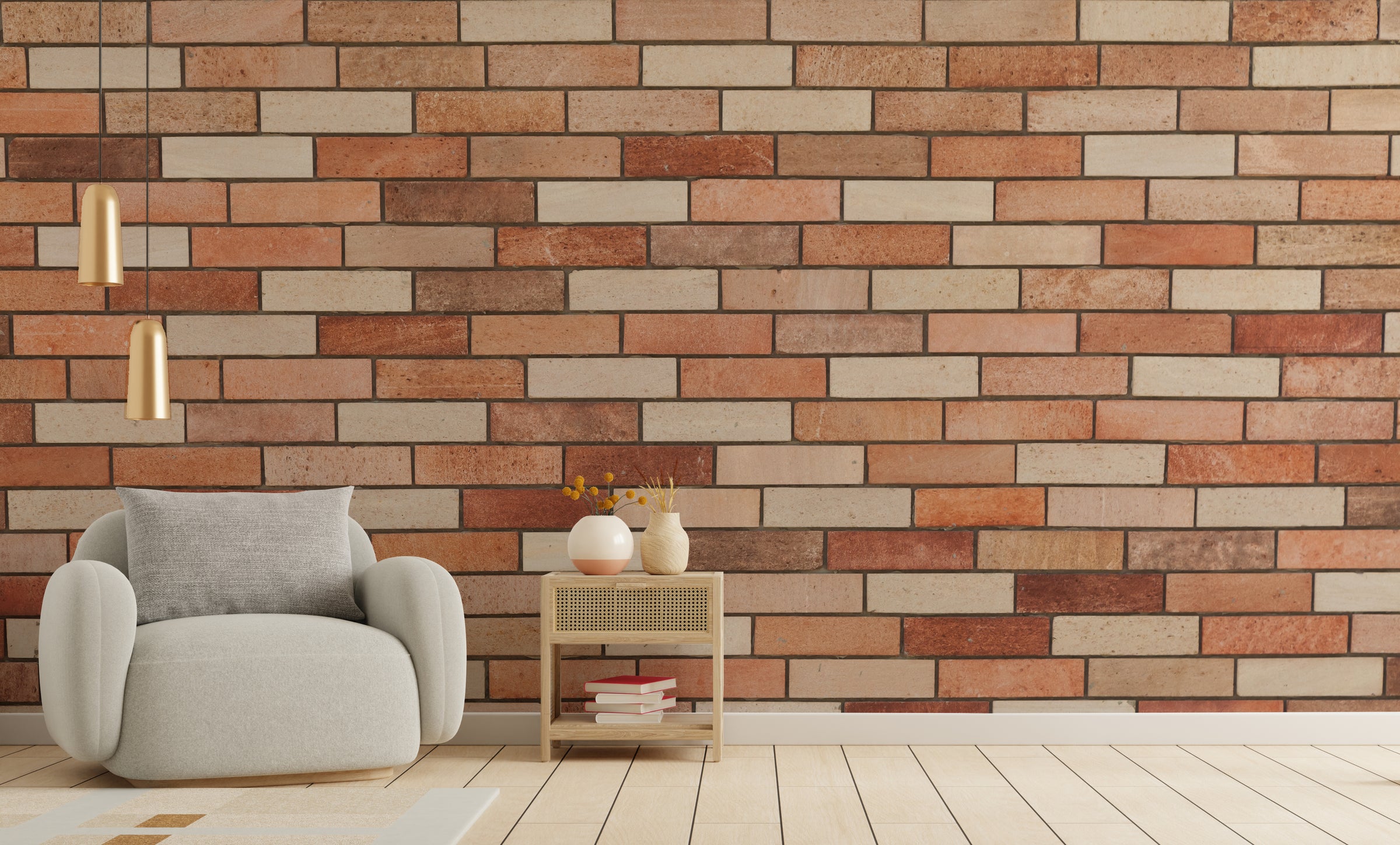 Top Brick Design Royal Looking Wallpaper for Wall