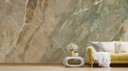 Marble Design | Beige Green Stone Texture Removable Wallpaper