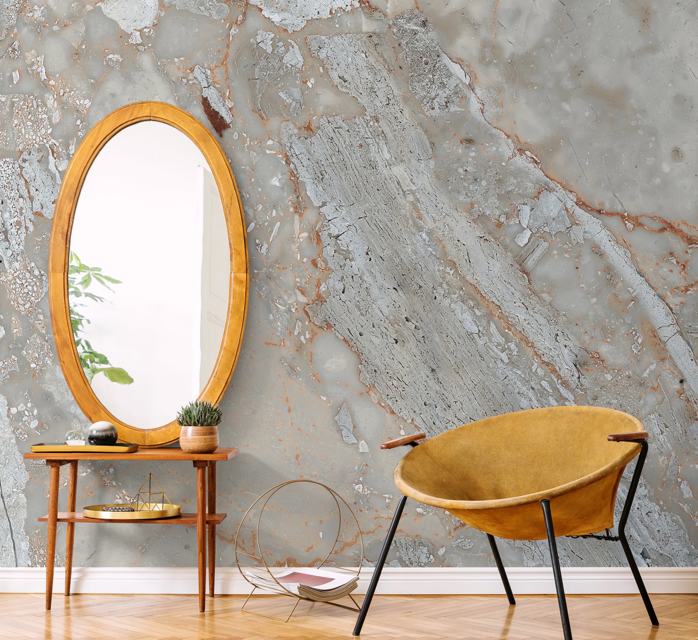 Luxury stone pattern mural illustrating organic mineral surface for contemporary home decor