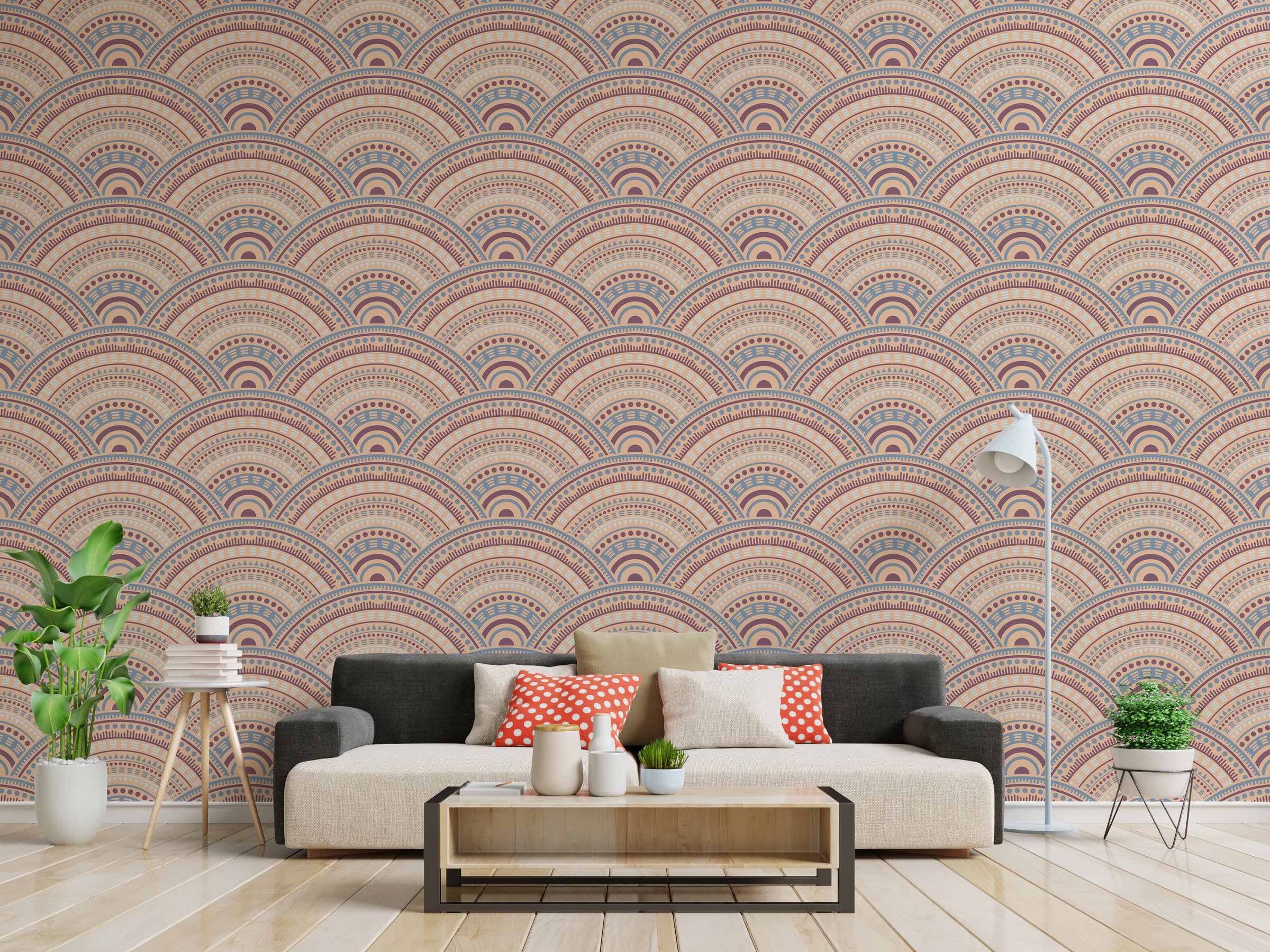 Vibrant Ethnic Boho Design Peel and Stick Wallpaper