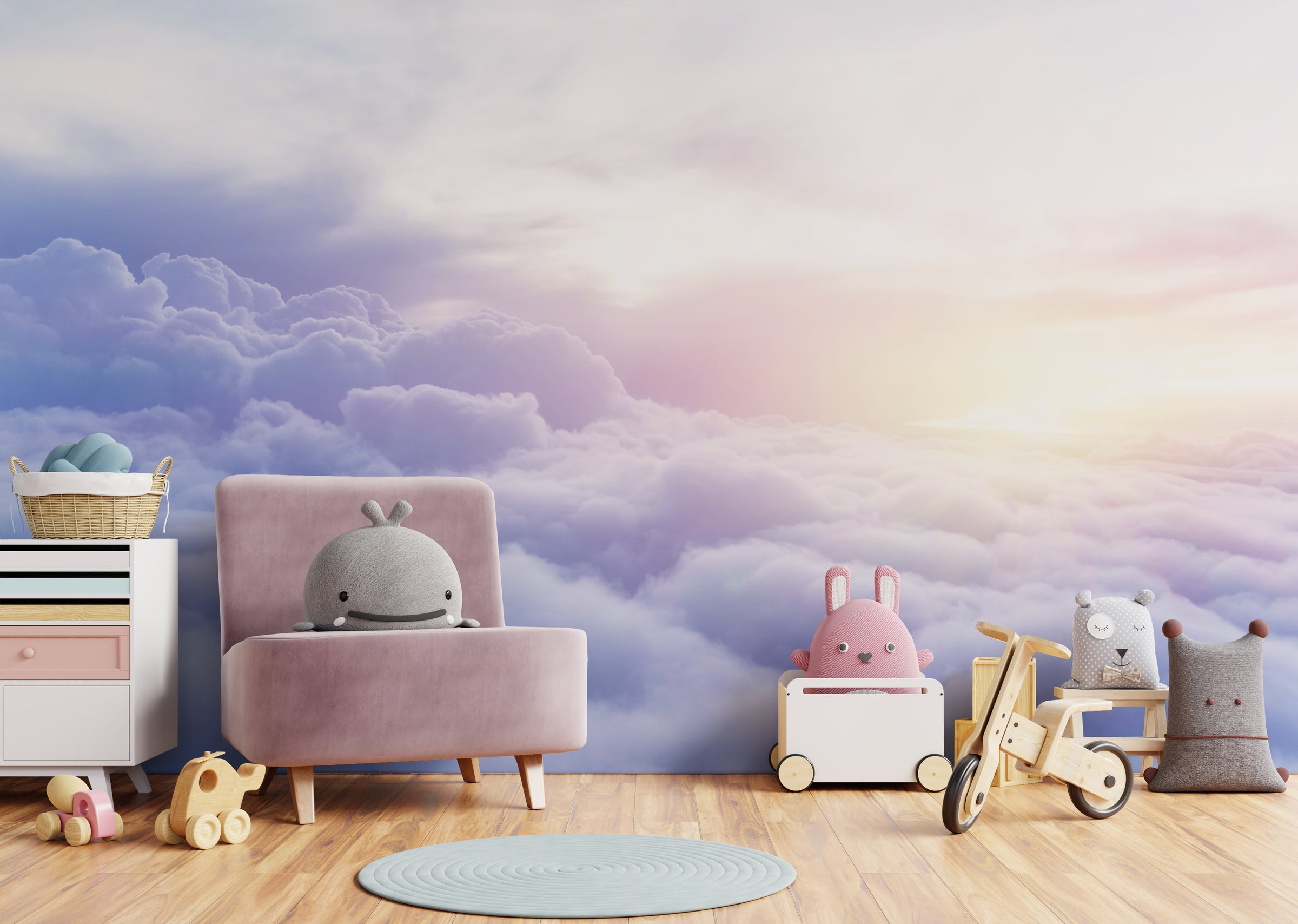 Self-Adhesive Dreamy Cloudscape Sky Wallpaper Mural