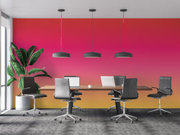 Premium office wall decor with gradient wall design, soft pink orange fade, built for modern productivity
