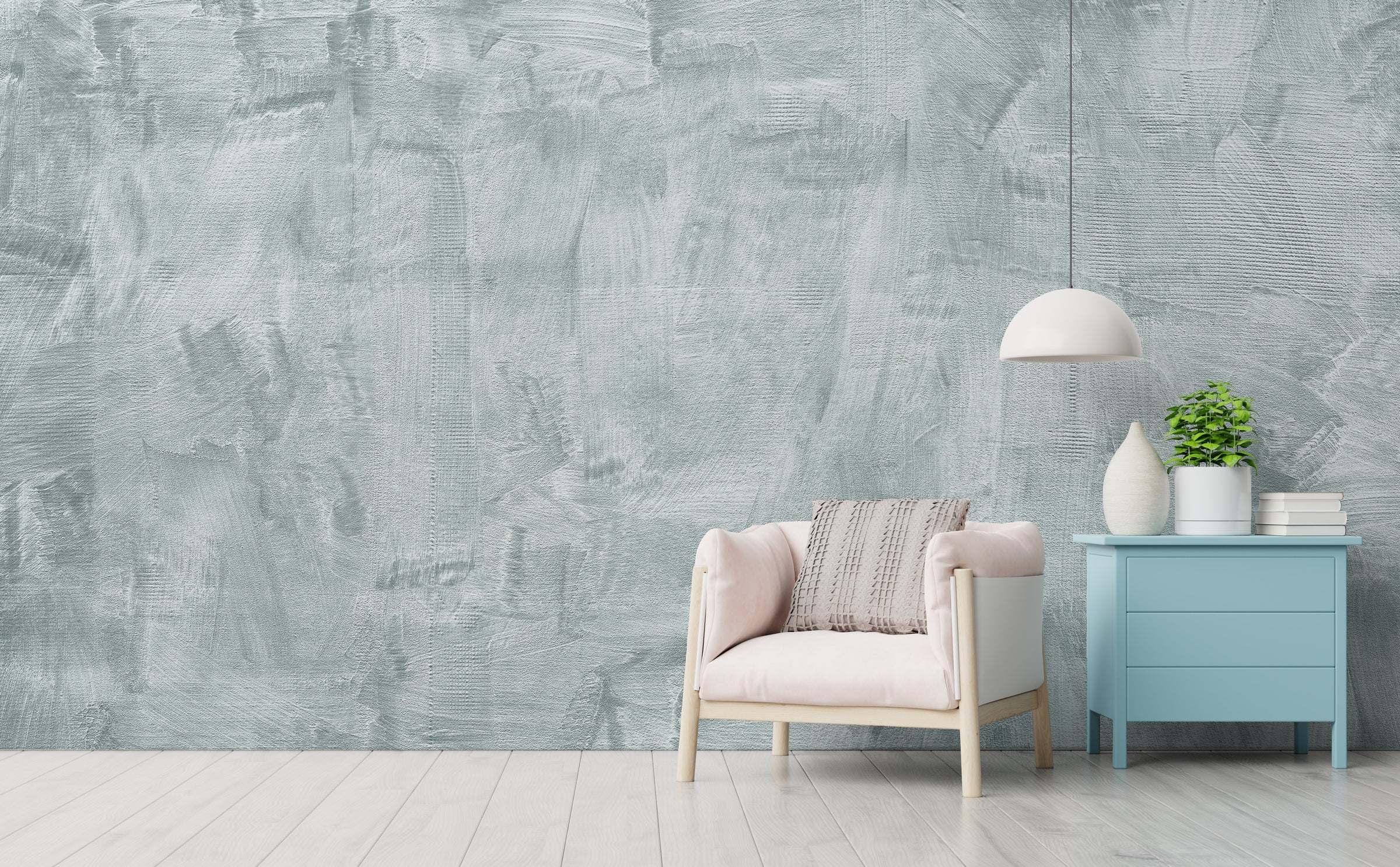 Light Gray Concrete Wall Mural | Contemporary Self Adhesive Wallpaper