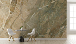 Marble Design | Beige Green Stone Texture Removable Wallpaper