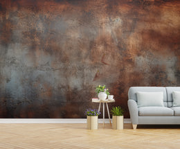 Industrial Rust Brown Gray  Wall Mural | Metal Peel And Stick Wallpaper