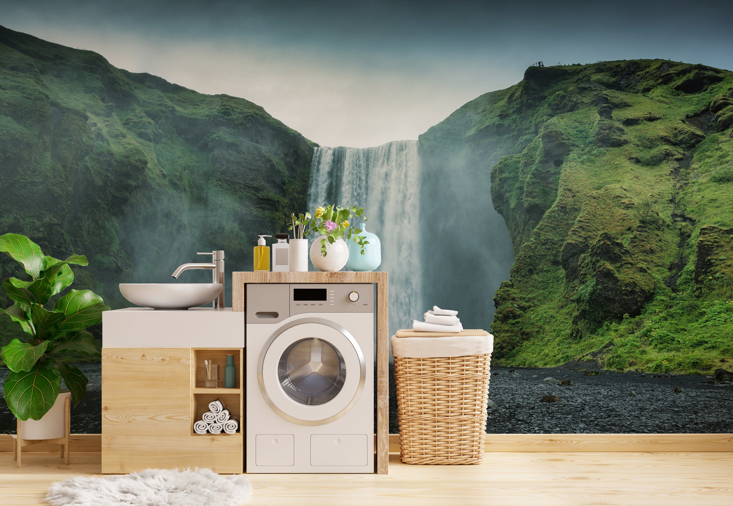 The Allure Waterfall Jungle Wall Mural