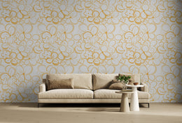 Golden Bloom Floral Room Decor | Yellow Peel and Stick Wallpaper