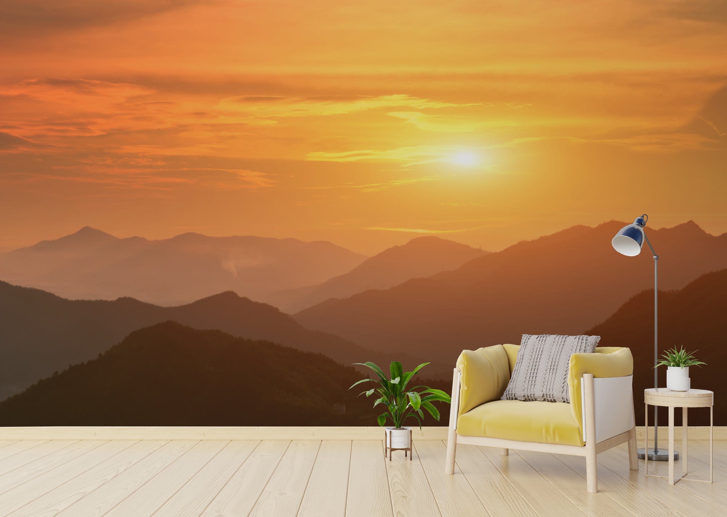 Chasing Sunset Mountain Shadows Landscape Wallpaper