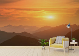 Chasing Sunset Mountain Shadows Landscape Wallpaper